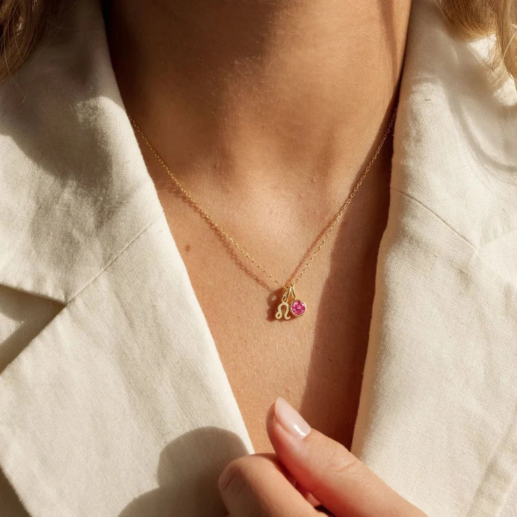 Birthstone Constellation Zirconia Necklace