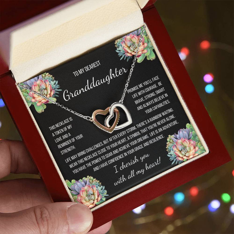 Granddaughter Necklace Gift For Grandaughter Granddaughter Necklace from Grandparents Heart Necklace For Women Necklace Charm Heart Pendant Minimalist Necklace Charming Heart Pendant