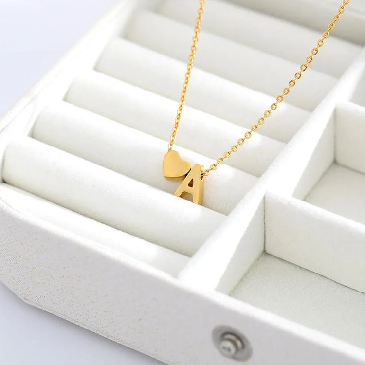 Heart Initial Pendant Necklace