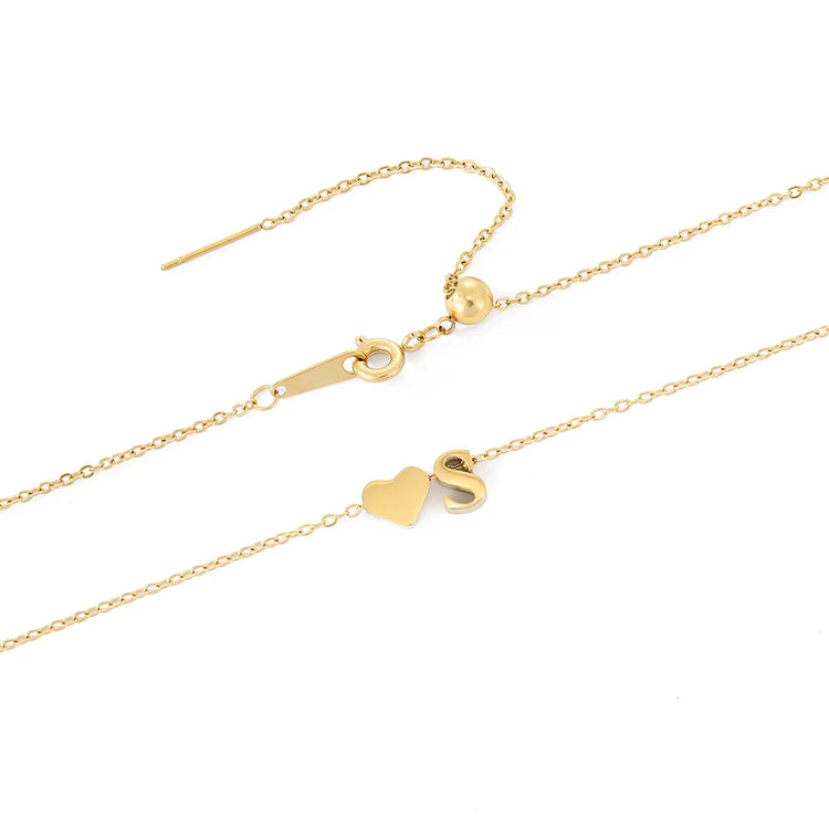 Heart Initial Pendant Necklace