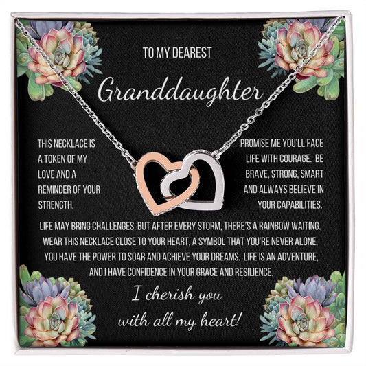Granddaughter Necklace Gift For Grandaughter Granddaughter Necklace from Grandparents Heart Necklace For Women Necklace Charm Heart Pendant Minimalist Necklace Charming Heart Pendant